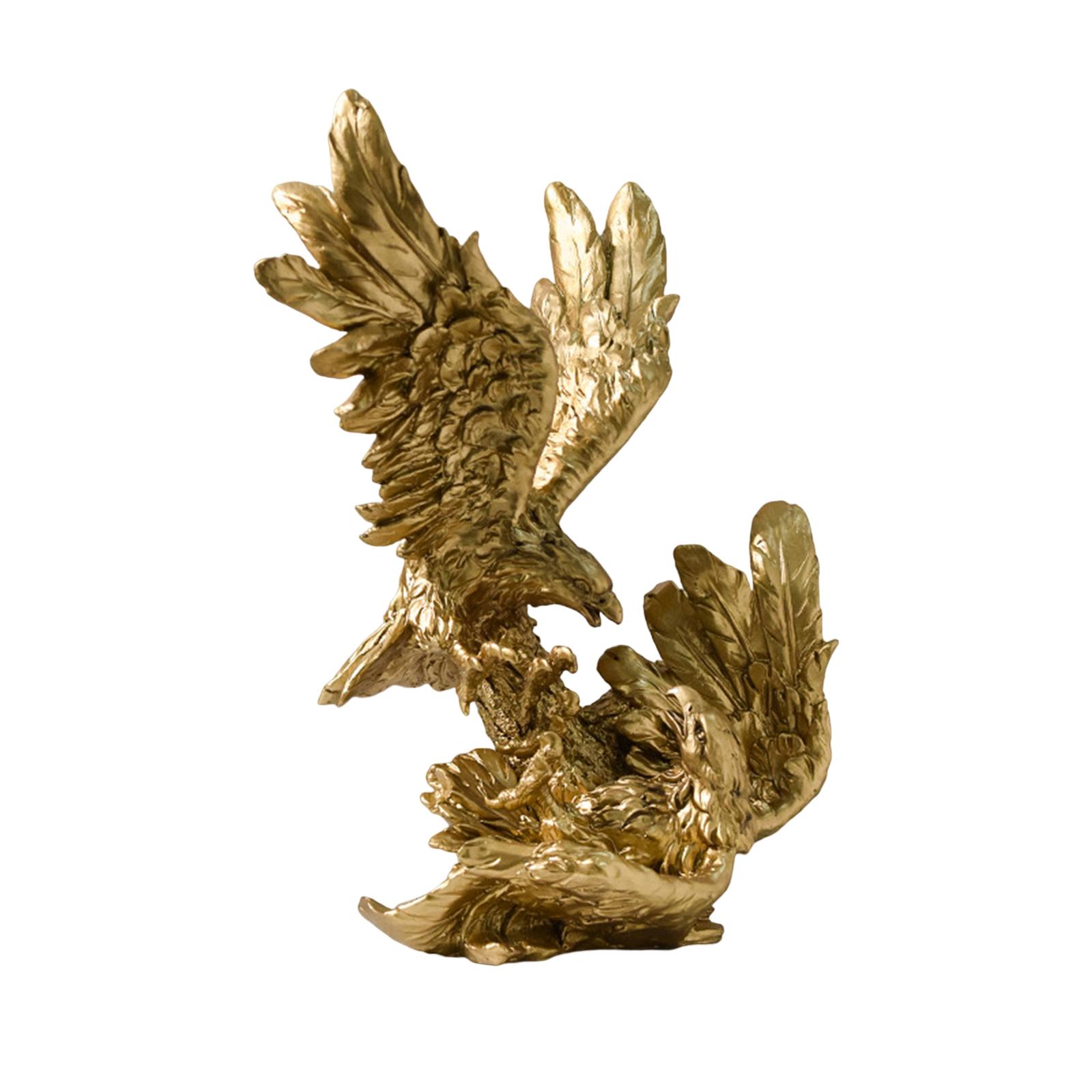 Bothyi - El Águila Americana Esculpe La Polirresina De La Estatua Del Pájaro Salvaje Para El Adorno Del Gabinete