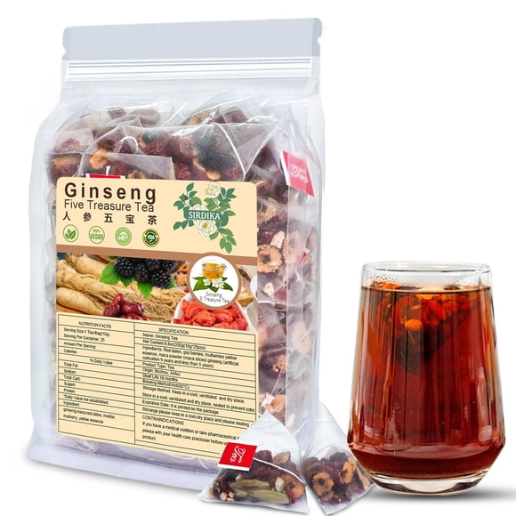 Té SIRDIKA Ginseng Five Treasures Kidney Detox, 25 bolsas