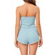 thumbnail image 3 of INSPIRE CHIC Conjunto de Pijama de Punto para Mujer Regreso a Clases Camiseta de Tirantes Finos y Pantalones Cortos con Decoración de Lazo para Primavera Verano S Azul Claro, 3 of 6