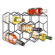 thumbnail image 2 of Porta vino botellas rack metálico plegable 11 botellas negro, 2 of 3