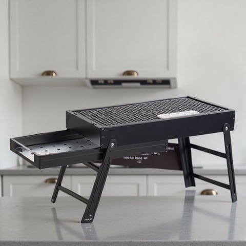 Line - Mini Parrillera De Carbón Plegable Portátil Acero