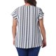 thumbnail image 3 of Agnes Orinda Talla Grande Blusa para Mujeres Escuela Universidad Boho Floral Impreso Cuello Redondo Manga con Volantes Camisas 1X Blanco, 3 of 6