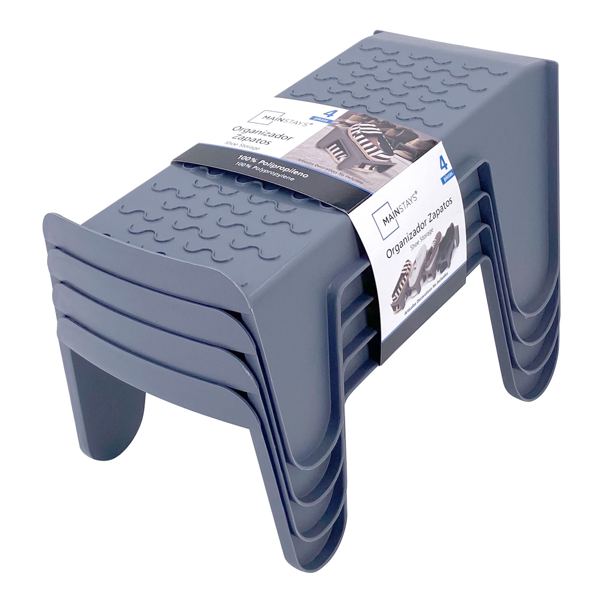 Mainstays - Organizador De Zapatos Polipropileno 4 Piezas