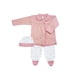 thumbnail image 1 of Conjunto 3 Piezas Bordado Sofía Palo Rosa 100% Algodón Peruano - 0 a 3 Meses, 1 of 3