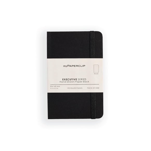 Libreta MyPaperclip Executive Series, tamaño pequeño, rayado, 192 páginas