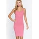 thumbnail image 1 of Vestido Estilo Jersey de Canalé con Cuello Redondo en Rosa Fresa L, 1 of 5