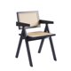 thumbnail image 1 of Silla Chandigarh Madera Rattan - Negro, 1 of 4