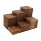 thumbnail image 2 of 6 Piezas De Elevadores Cuadrados De Madera, Soporte De Exhibición De Madera Para Figuras De Maquillaje Y Postres, Color Marrón, 2 of 5