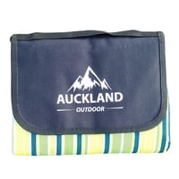 Auckland Outdoor - Manta Picnic Impermeable Rayas Verde 150X180Cm Camping Playa