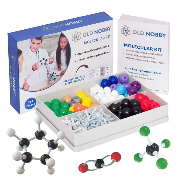 Kit de modelos moleculares Old Nobby Lessons in Chemistry 239 piezas