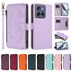 thumbnail image 3 of Funda Cartera Mariposa para [Motorola Moto G Stylus 2025 5G] con Soporte y Cremallera Morado claro, 3 of 6