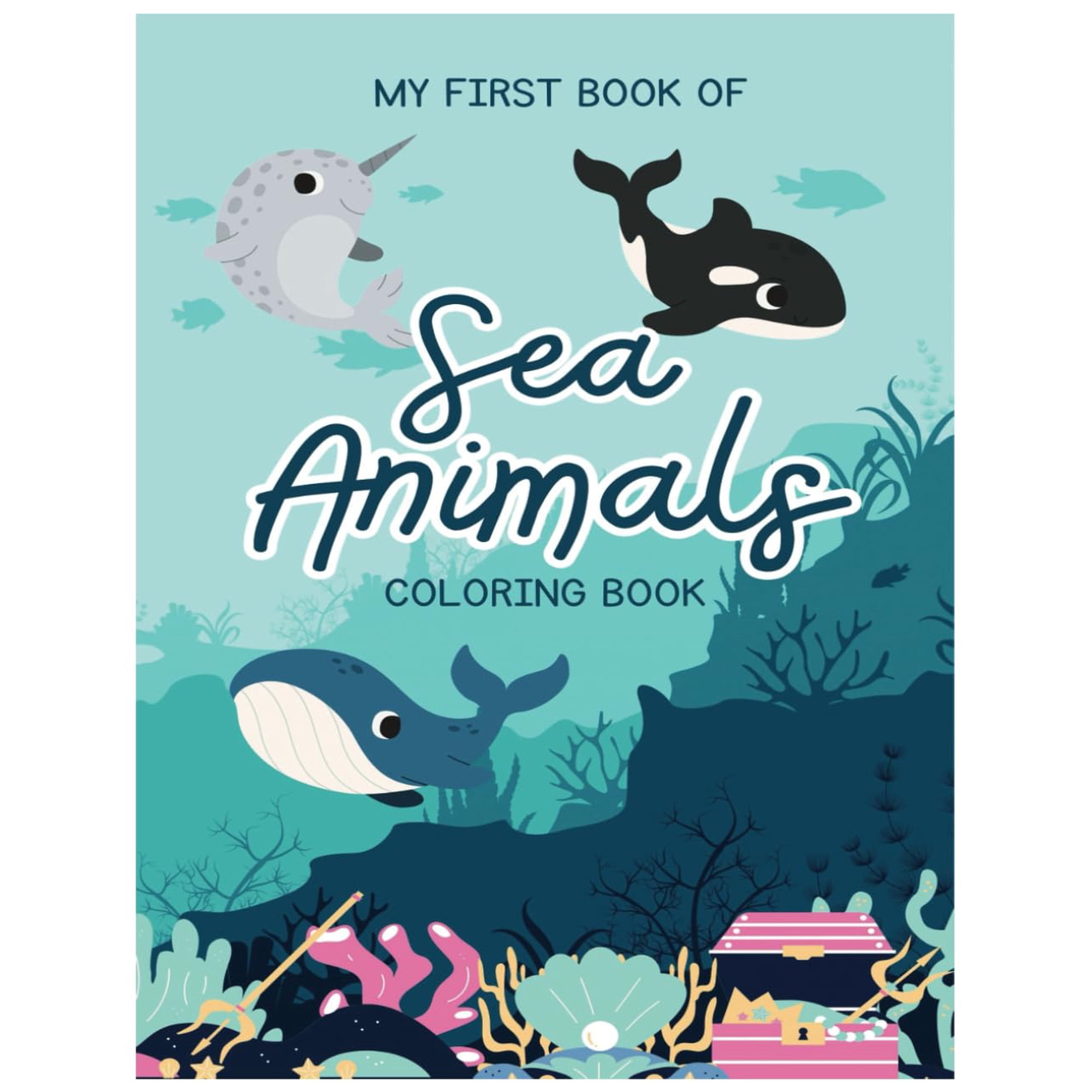 Libro Para Colorear Majosta: Animales Marinos, Mi Primer Libro