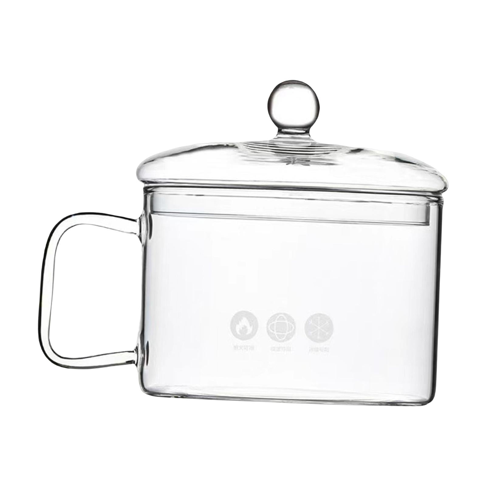 Bothyi - Tazón De Sopa De Vidrio Utensilios De Cocina De Vidrio Hechos A Mano Cacerola De Vidrio Para Té Frutas Leche 1.5l Estilo C