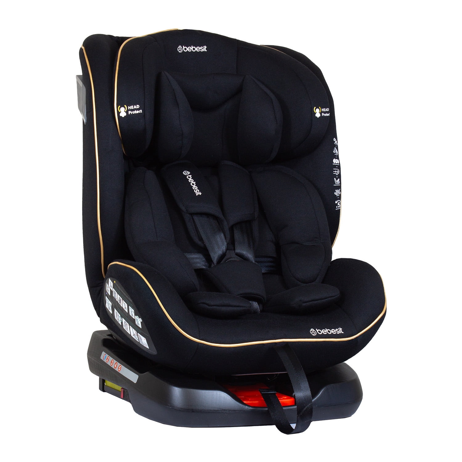 Bebesit - Silla De Auto Convertible Supra 360° Black Gold