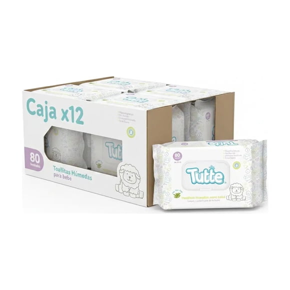 Toallitas Húmedas Tutte 12 Packs X 80 Unidades