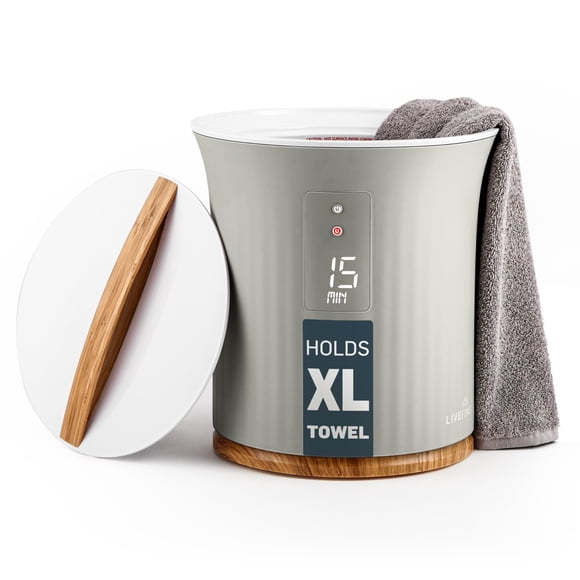 Towel Warmer Live Fine Bucket Style con toalla LED de 40 x 70 pulgadas