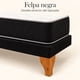 thumbnail image 4 of Base de Cama 2 Plazas con Colchón Híbrido 22 cm Tapizada en Felpa Negra 150 x 190 cm, 4 of 8