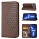 thumbnail image 1 of Funda Flip FOXDOCK para iPhone 14 , Estilo Billetera con Diseño Rombo, Correa de Mano y Soporte, Uso Diario, 1 of 5