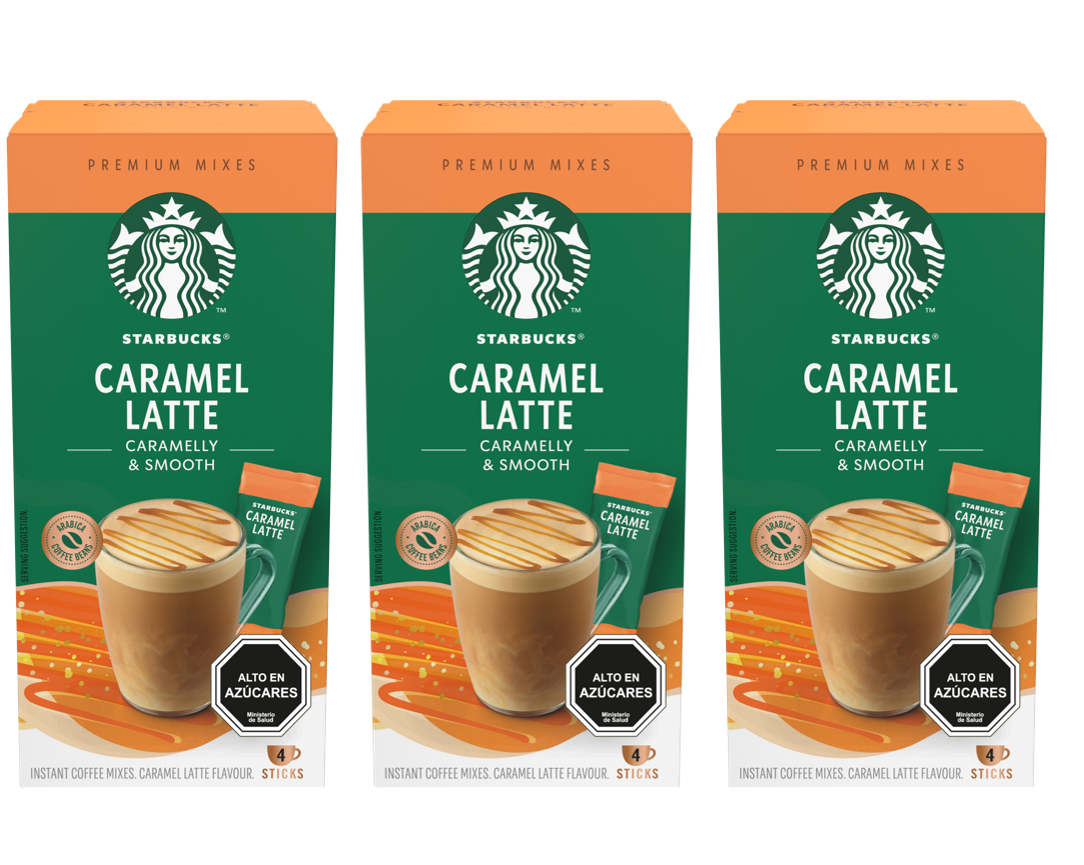 Café Instantáneo Starbucks® Caramel Latte (4 Sobres) X3 Cajas