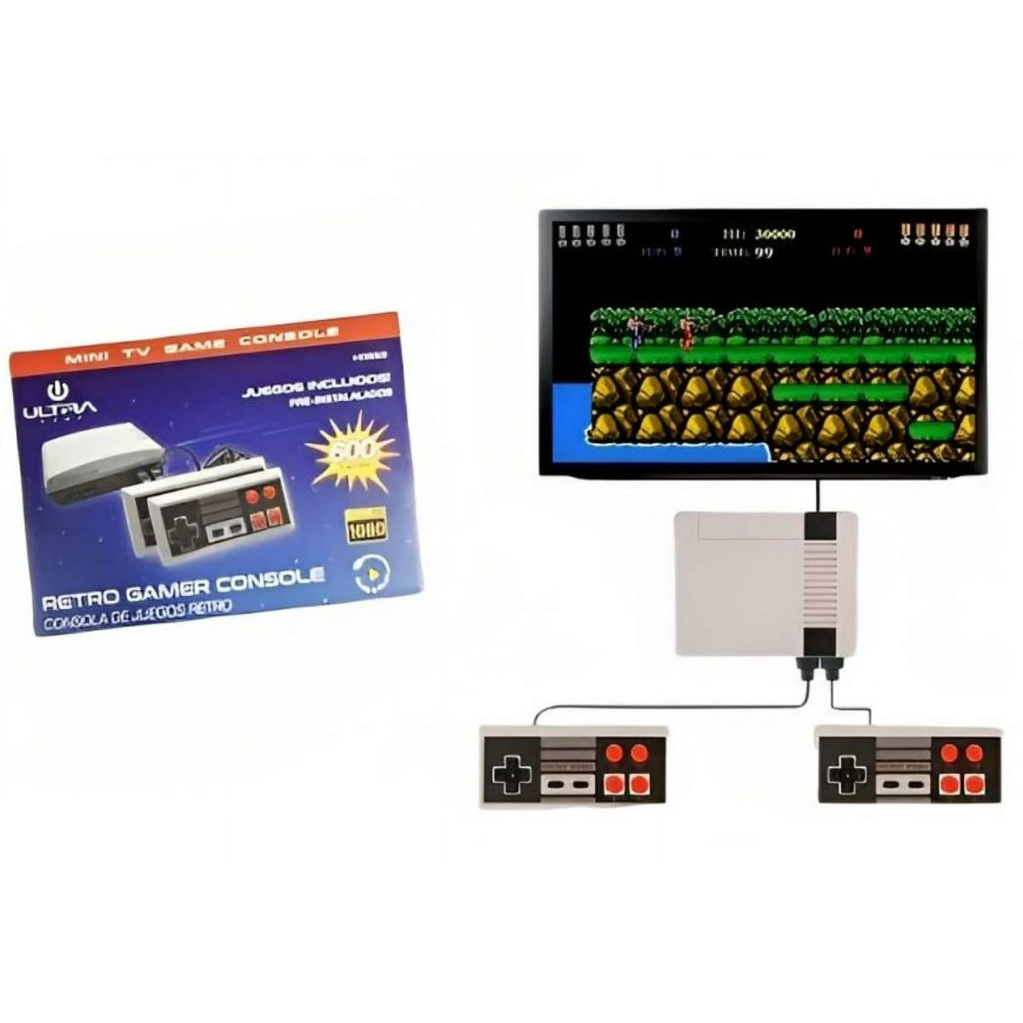 Ultra - Consola De 600 Juegos Retro Con 2 Controles