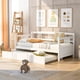 thumbnail image 1 of Twin Size Daybed Wood Bed with Twin Size Trundle,White, 1 of 3