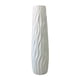 thumbnail image 4 of Jarrón de Suelo Alto para Entrada Florero Cilíndrico Recipiente para Arreglos Y Vaso Moderno con Diseño Texturizado Adecuado para El Rincón Del Salón Blanco, 4 of 5