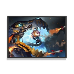 Creango - Cuadro Poster Enmarcado League Of Legends Heimerdinger Decorativo