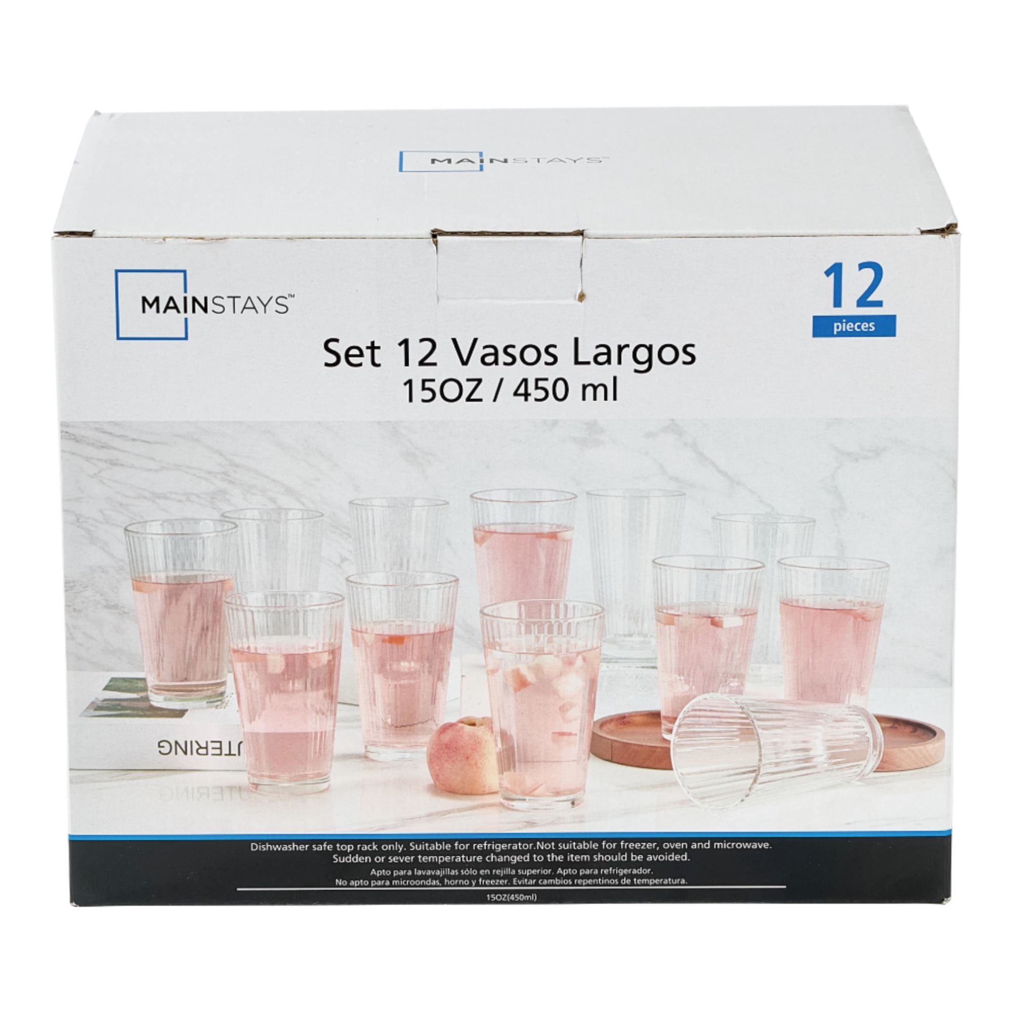 Vaso De Vidrio 12 Piezas 450 Ml Mainstays