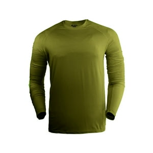 Snix - Polera Fit Infantil Primera Capa Para Futbol Manga Larga Verde Musgo Talla 8