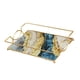 thumbnail image 4 of Bandeja De Tocador Para Baño, Plato De Joyería, Organizador De Maquillaje Para Tocador, L, Azul Y Dorado, 4 of 5