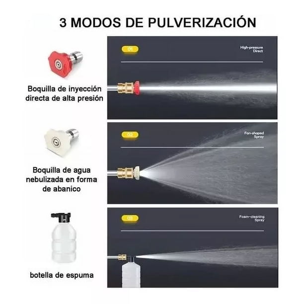 Inalámbrica Hidrolavadora/pistola Lavado Coche 48v Portatil Negro | Lider