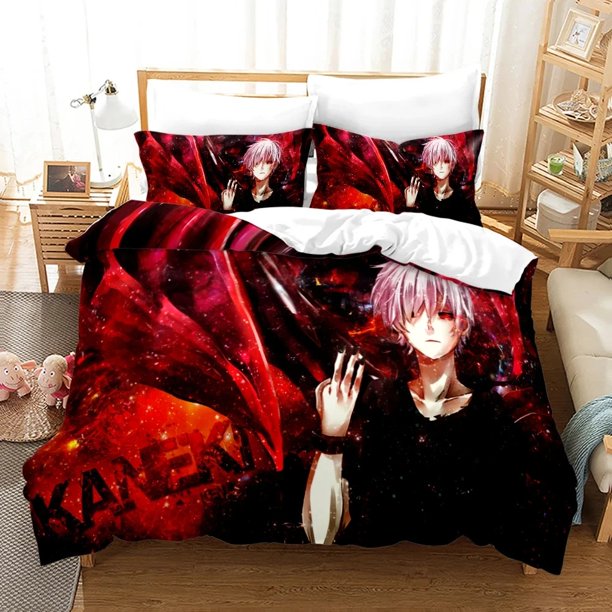 Tokyo Ghoul Bedding Set Duvet Cover Bed Set Quilt Cover Pillowcase Comforter Boys Adult Bedding