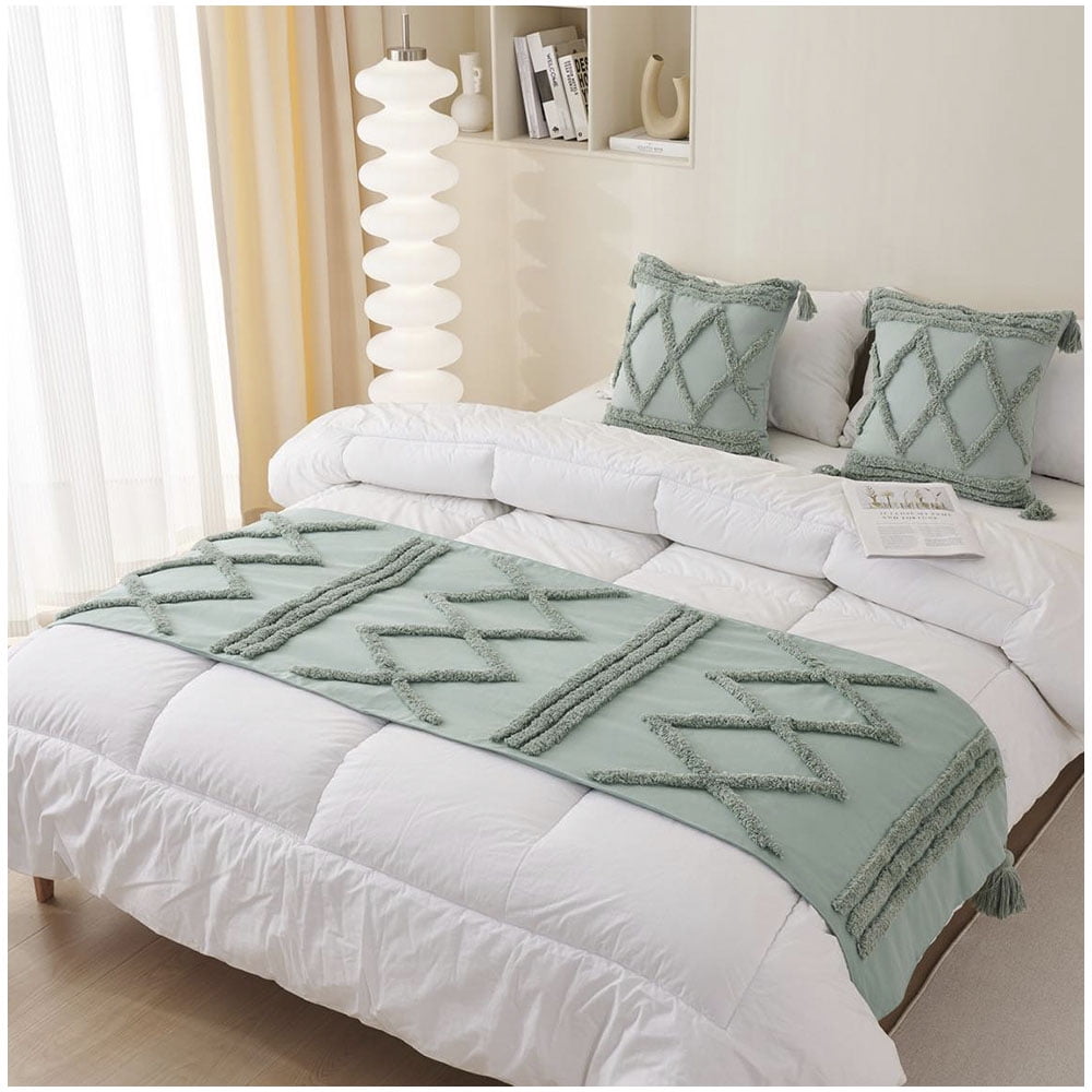 Top Lucky - Set Piecera Bordada + 02 Fundas 60x200 Cm Beige