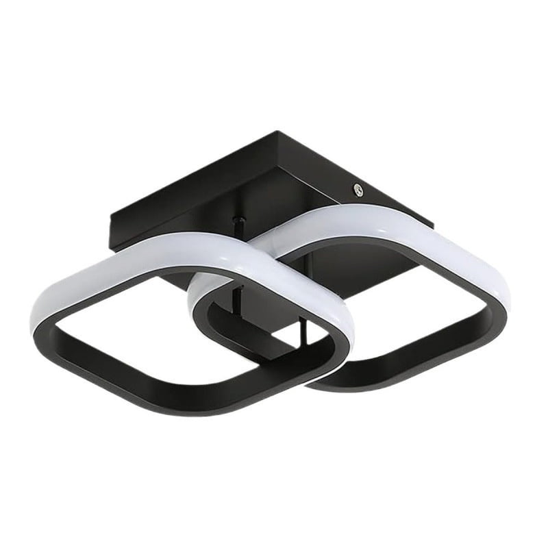 Genérica - Lámpara Techo Moderna Led Colgante Negro Para Baño Y Sala 3 Modos