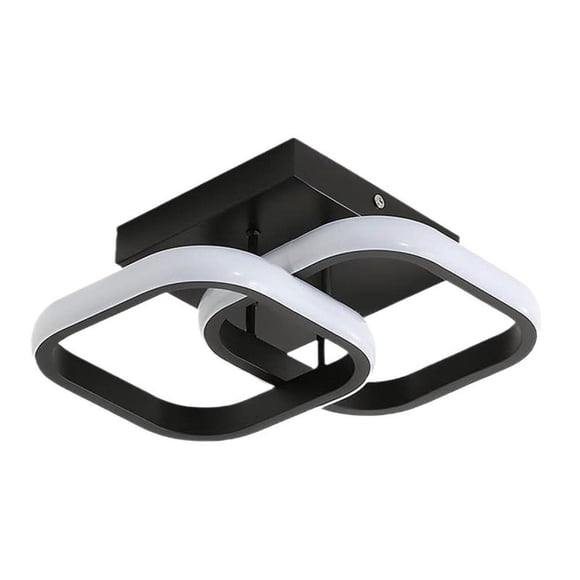 Lámpara Techo Moderna Led Colgante negro Para Baño Y Sala 3 Modos
