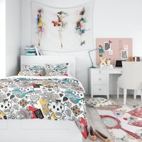Milsleep - Designart 'Whales Pattern' Teen Bedding Set - Funda Nórdica & Fundas