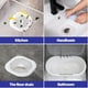 thumbnail image 3 of 1/3 Pack Hair Catcher, Square Hair Drain Cover For Shower Silicone Hair Stopper With Suction Cup, Easy To Install Suit For Bathroom, Bathtub, 3 of 4