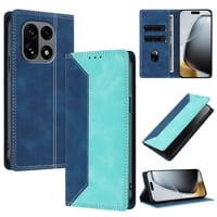 Funda Foxdock Para Oneplus 15 De Cuero Premium Bicolor Con Ranuras Rfid, Carcasa Tipo Billetera Antigolpes Y Soporte Plegable