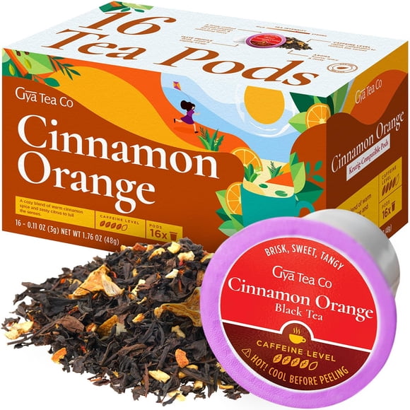 Cápsulas de té Gya Tea Co Canela y Naranja - 16 unidades