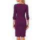 thumbnail image 3 of INSPIRE CHIC Vestido Vintage para Mujer Conjunto de Maestra para Regreso a Clases Vestido de Manga 3/4 para Trabajar Vestidos de Tubo Púrpura Oscuro M, 3 of 6
