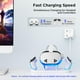 thumbnail image 5 of Base de carga rápida 2 en 1 para Meta Quest 3 y Quest 3S - Incluye 2 baterías recargables, carga el casco de realidad virtual y los mandos, compatible con los accesorios Oculus Quest 3/3S-Blanco, 5 of 7