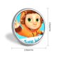 thumbnail image 2 of Dave y Ava-Theme Round Button Badge: Premium Metal Construction, Ideal for High-End Events 2.8 cm, 2 of 6