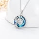 thumbnail image 2 of Collar HESHPAWS Tree of Life con Inicial A-Z Azul, 2 of 5