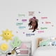 thumbnail image 4 of Calcomanía de pared de mariposa negra para niña, decoración de pared de mariposas para dormitorio de niña, decoración inspiradora, 4 of 5