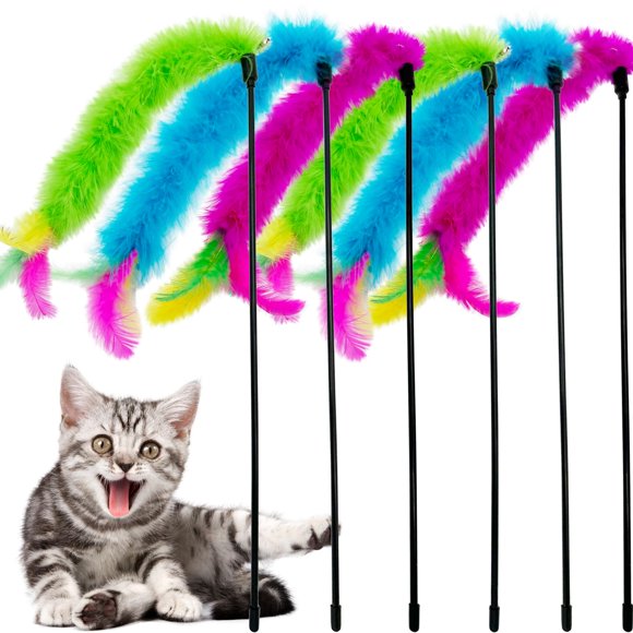 Varita para gato CATENEED 48 cm Juguete de plumas (6 unidades)