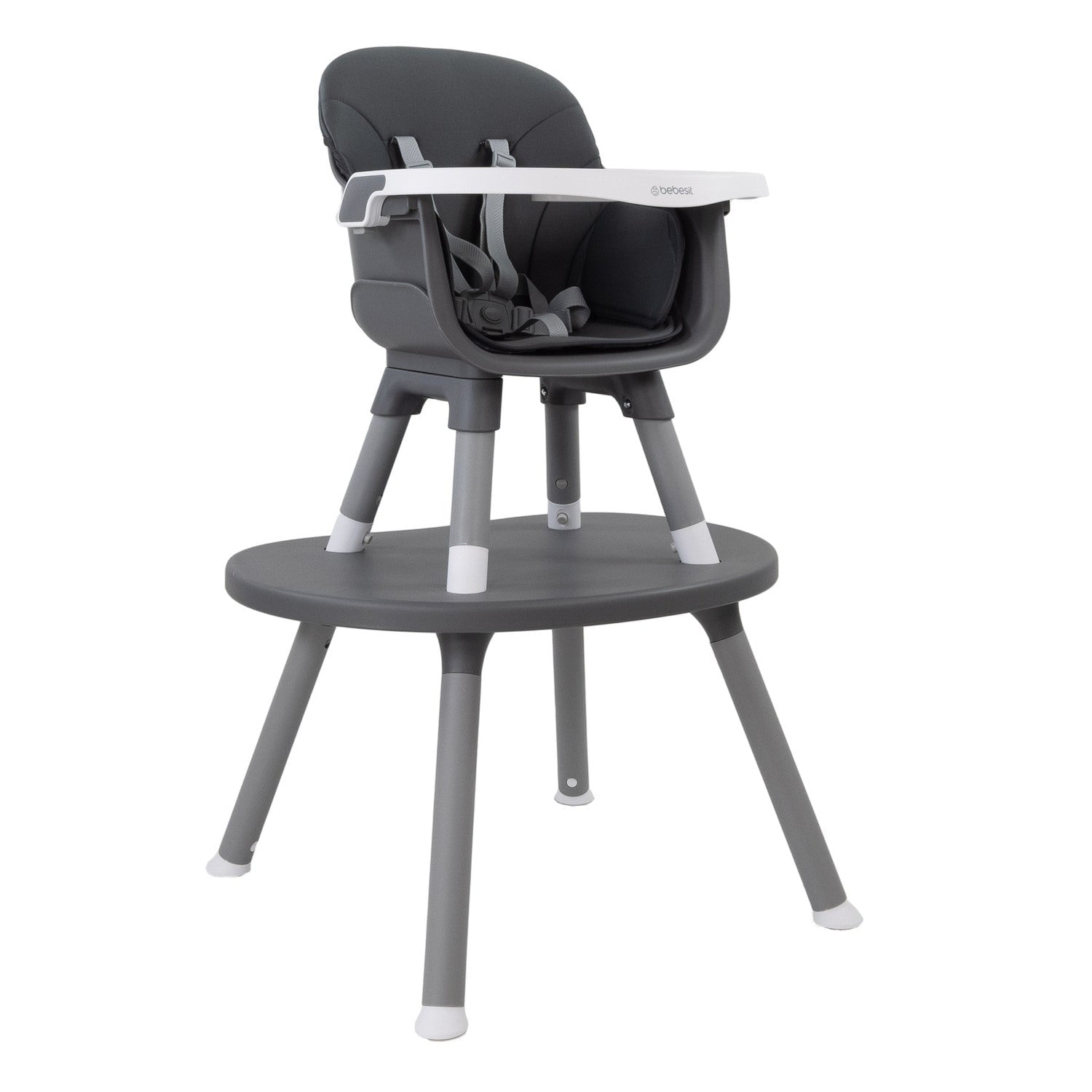 Bebesit - Silla De Comer Baby Desk 3 En 1 Gris