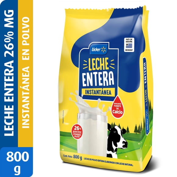 Leche en Polvo Entera Bolsa, 800 g