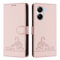 Funda Tipo Cartera Foxdock Para Xiaomi Poco X7 Pro 5G Con Soporte, Ranuras, Rfid, Diseño De Gato