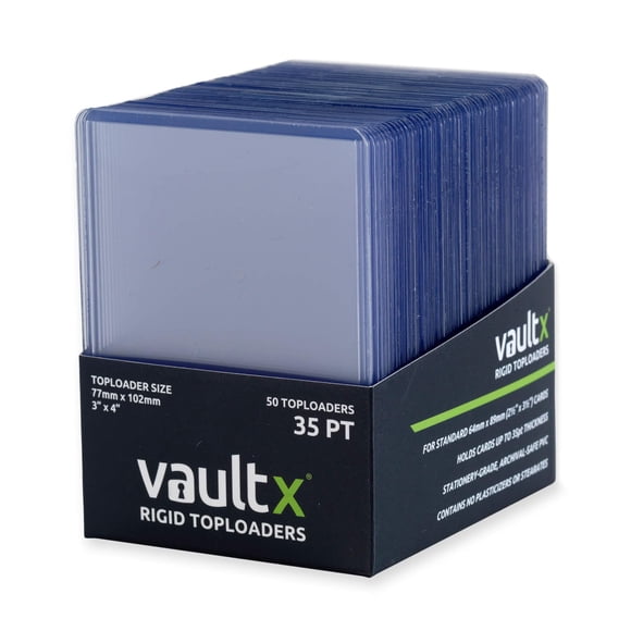 Trading Card Toploaders Vault X 35 puntos (paquete de 50), transparente