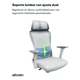 thumbnail image 2 of Silla De Escritorio Zenith Ergonómica Ajustable Blanca Woven, 2 of 7